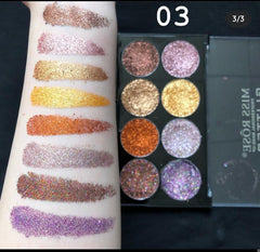 Miss Rose 8 Color Glitter Palette