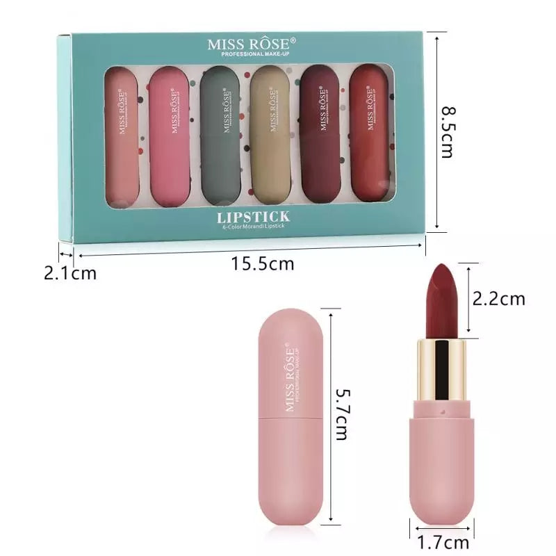 Miss Rose Lipsticks Set of 6