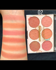 Miss Rose 6 Color Blush Palette