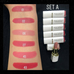 Miss Rose White Lipsticks - Set of 6