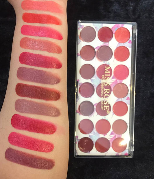 Miss Rose Matte Lipstick Palette - 21 Colors