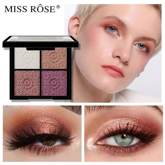 Miss Rose Eyeshadow and Highlighter Palette - 4 Color Sq.