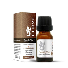 BeautyVoc Pure Clove Oil 10 ml - For Toothache & Gums | Natural Antiseptic | Hair Growth  | Acne Treatment