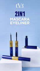 CVB  2IN1  Mascara Eyeliner  Smoother , Waterproof , Smudge Proof , Volumizing,  Long-Lasting