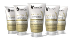 BeautyVoc White Rice Face Wash with Hyaluronic acid 100 ml – Brightening & Whitening for Glass Skin, Korean Skincare