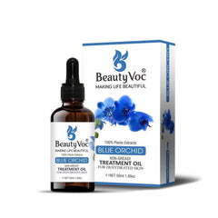 BeautyVoc Blue Orchid Treatment Oil 50 ml Pure 100% | Non-Greasy | Cold-Pressed Oil for Dehydrated Skin, Radiance Boost & Moisture Lock