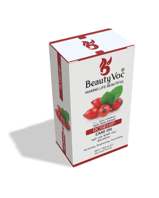 BeautyVoc Rosehip Treatment Oil 50 ml | Non Greasy | 100% Pure & Natural – Anti Aging, Anti-Acne, Scar Treatment, Skin brightening