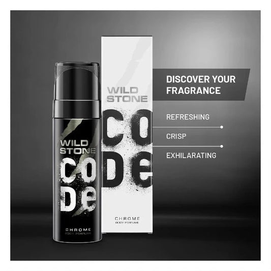 Wild Stone Code Chrome Body Spray For Men 150 ml