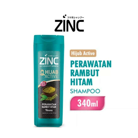 ZINC Shampoo Hijab Active Perawatan Rambut Hitam 340ml