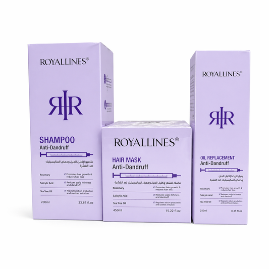 RoyalLines Anti-Dandruff Shampoo, Mask & Oil Treatment Set
