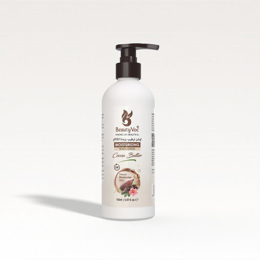 BeautyVoc Cocoa Butter Face & Body Lotion 150 ml | Best for Dry Skin| Deep Moisturizing | Non-Greasy | Perfect for Daily Use
