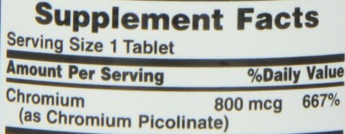 Natures Bounty Chromium Picolinate 800mcg 50 Tablets