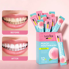 Sadoer Peach Portable Mouthwash - 12pcs