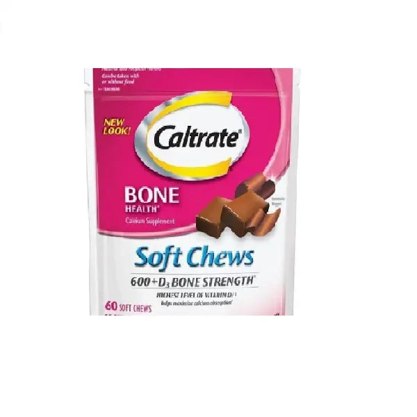 Caltrate 600 D3 Bone Health 60 Soft Chews Imported