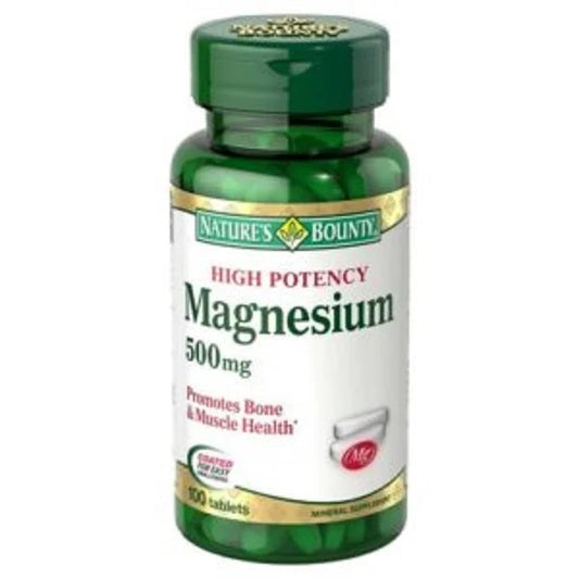 Nature’s Bounty Magnesium 500 mg , 100 Coated Tabletsc