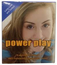 Power Play Dotted Lubricated Condoms 3 Pieces