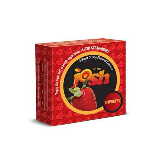 Josh Strawberry Super Strong Scented Condoms 3 Pieces