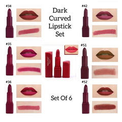 Miss Rose Curved Dark Lipstick Set