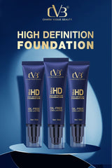 Cvb Mini Hd High Definition Foundation  Oil-Free Long Lasting Net 15 Ml C245 Set of 2 Pics