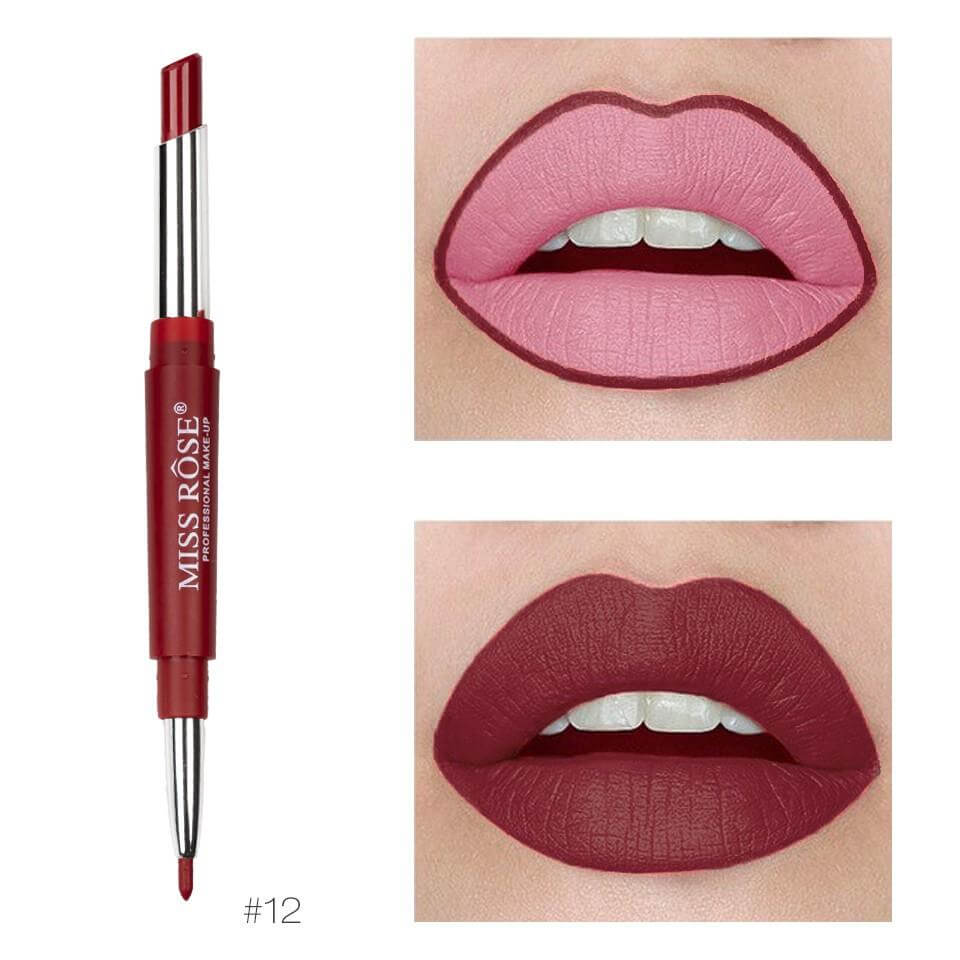 Miss Rose 2 In 1 Lipstick Red Collection - Deep Raspberry