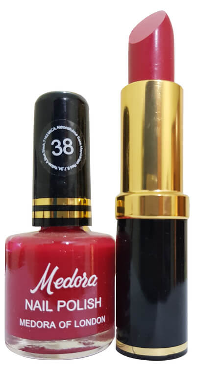 Buy Original Medora Lipstick and Nail Polish Pair Pack  In Pakistan