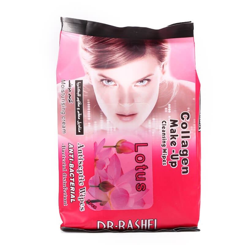 Dr.Rashel Collagen Makeup Remover Antiseptic & Anti Bacterial Wipes with Lotus Extract