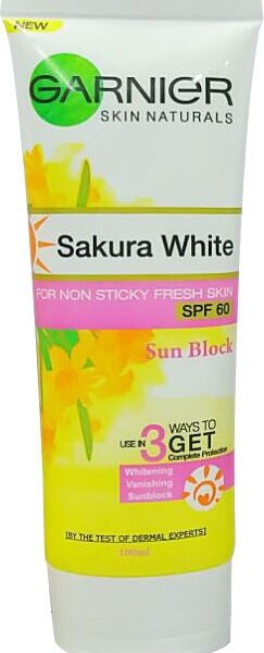 Garnier Skin Natural Sakura White SPF 60 Sun Block 100ML