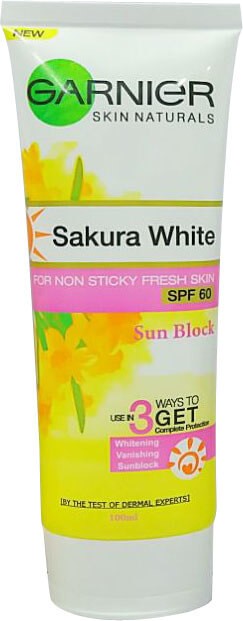Garnier Skin Natural Sakura White SPF 60 Sun Block 100ML