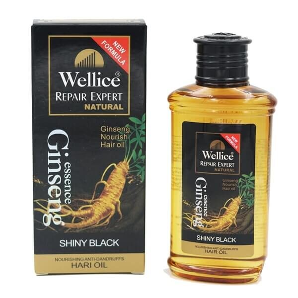 Wellice Ginseng Oil for Repair Expert Shiny Black 120ml