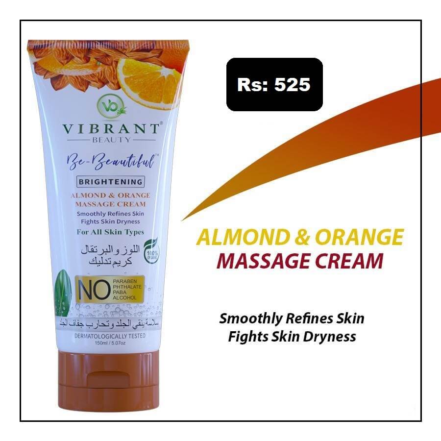 Vibrant Beauty Almond & Orange Massage Cream 150ML