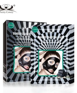 Pretty Cowry Bamboo Charcoal Tearing Black Mask 10 PIECES
