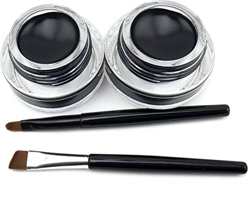 Miss Rose Gel Eyeliner + Eye Shimmer Set Of 2 Colors Black And Brown