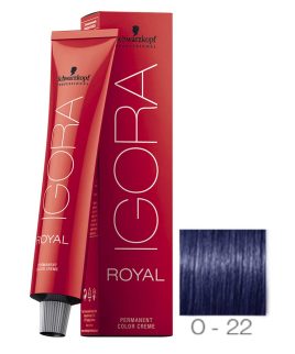 Schwarzkopf Professional Igora Royal Permanent Hair Color 0-22, Anti Orange Concentrate 60 Gram
