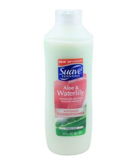 Suave Essentials Aloe & Waterlily Softening Conditioner, With Vitamin E, 887ml