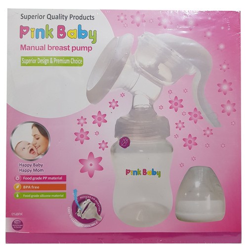 Pink Baby Manual Breast Pump Feeder 120ml (A-204)