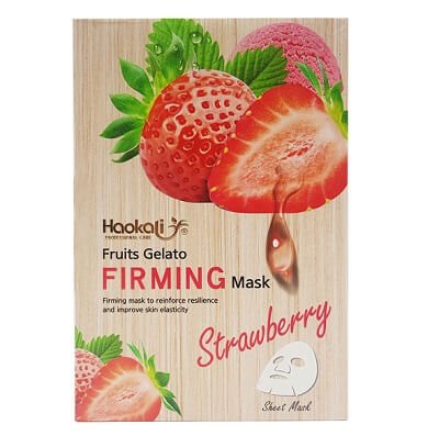 Haokali Fruits Gelato Firming Strawberry Sheet Mask - 30ml x 10 Pieces