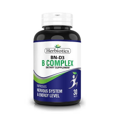 Herbiotics BN-D3 Multivitamin B-Complex 30 Tablets (Improve Nervous System & Energy Level)
