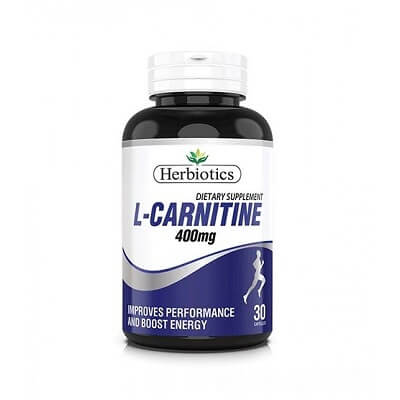 Herbiotics Dietary Supplement L-CARNITINE 400mg -30 Capsules