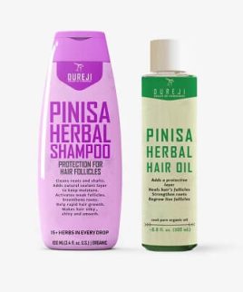 Buy Pinisa Anti Hair-Fall Bundle Herbal Shampoo And Herbal Amla Oil At Manmohni