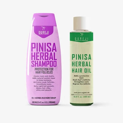 Buy Pinisa Anti Hair-Fall Bundle Herbal Shampoo And Herbal Amla Oil At Manmohni