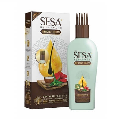 Sesa Plus Ayurvedic Strong Roots Oil With Bhringraj And Pure Banyan Tree Extracts 100Ml at Manmohni
