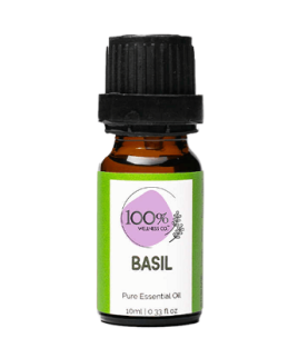Buy 100% Wellness Pure Basil Essential Oil - 10ml