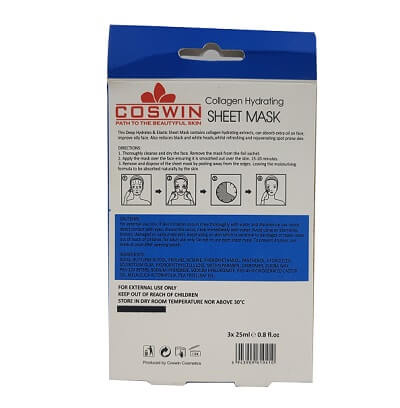 Buy Coswin Collagen Hydrating Skin Soothing Sheet Mask (3 Sachets) at Manmohni 1