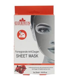 Coswin Pomegranate Anti-Oxygen Sheet Mask (3 Sachets) 3 x 25ml