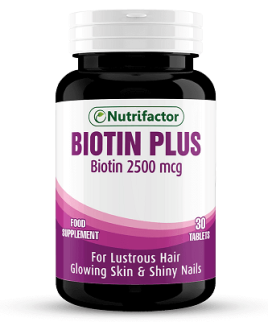 Nutrifactor Hair, Nail And Skin Biotin Plus 2500mcg 60 Tablets