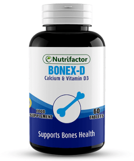 Buy Nutrifactor Bonex-D Calcium and Vitamin D-3 60 Tablets