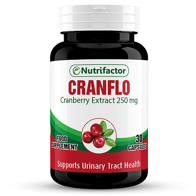 Nutrifactor Cranflo Cranberry Extract 250mg 30 Capsules