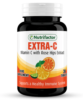 Nutrifactor Extra-C Vitamin C With Rose Hips 30 Tablets