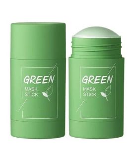 Green Tea Mask Stick for Face, Purifying Solid Clay Stick Mask, Blackheads Remover Acne Oil Control & Clean Pore for Women and Men