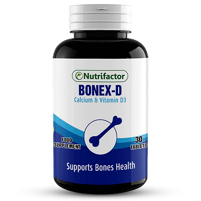 Nutrifactor Bonex-D Calcium And Vitamin D-3 Dietary Supplement 30 Tablets